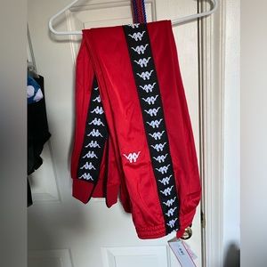 Red kappa track pants brand new with tags